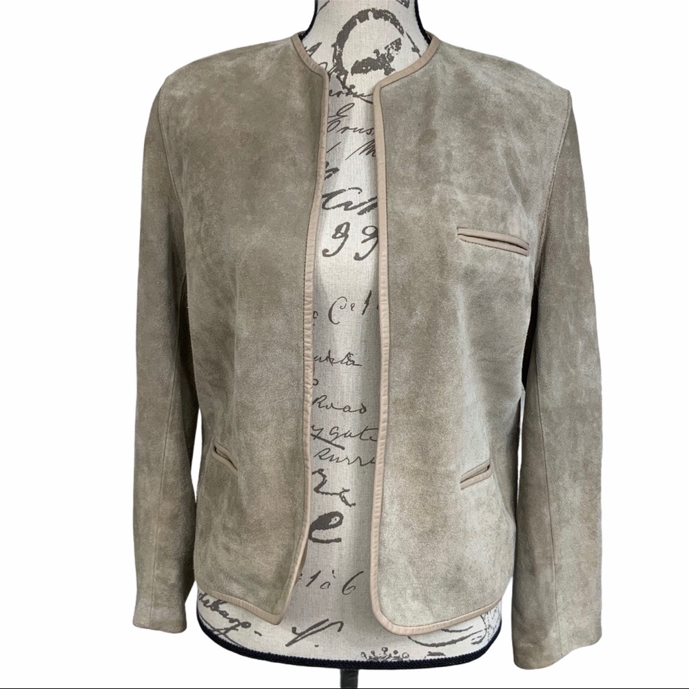 Objectives Suede Jacket Taupe sz M
